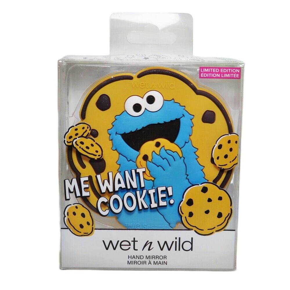 Wet N Wild Sesame Street Cookie Monster Hand Mirror, Limited Edition NIP
